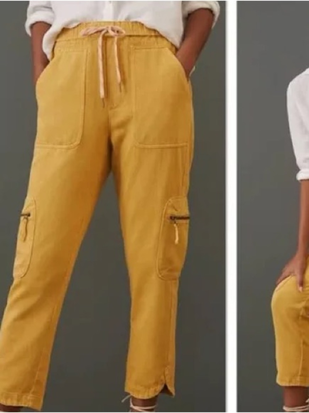 Anthropologie Pilcro Cottage Utility Pants drawstring waist cargo pockets